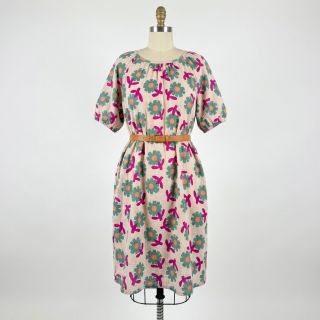 Dupla géz/muszlin Flowers green by JENNIFER BOURON ORGANIC