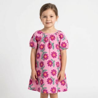 Dupla géz/muszlin Flowers pink by JENNIFER BOURON ORGANIC