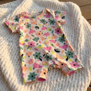 Pamutvászon Flowers natural/green by JENNIFER BOURON ORGANIC