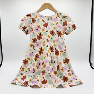 Pamutvászon Flowers natural/lavender by JENNIFER BOURON ORGANIC