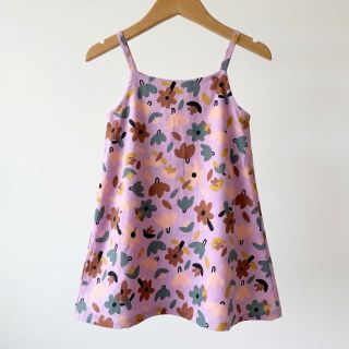 Pamutvászon Flowers lavender by JENNIFER BOURON ORGANIC