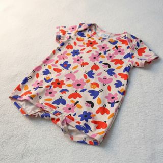 Pamutvászon Flowers natural/blue by JENNIFER BOURON ORGANIC