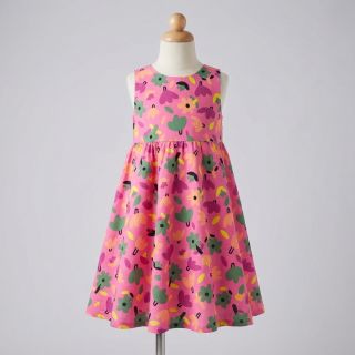 Pamutvászon Flowers pink by JENNIFER BOURON ORGANIC