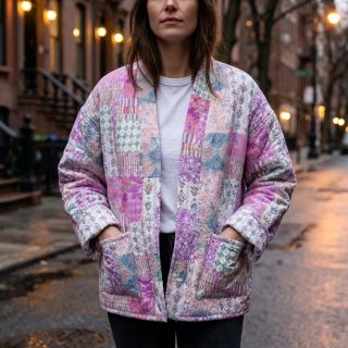 Dupla géz/muszlin STEPPED Flowers light pink digital print