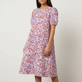 Dupla géz/muszlin STEPPED Flowers natural