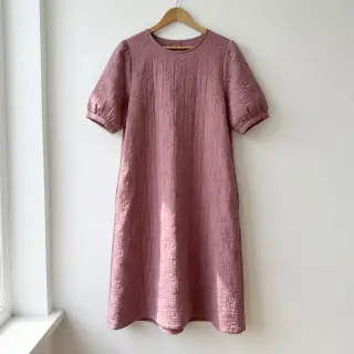 Dupla géz/muszlin STEPPED Cherries mauve