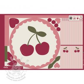 Pamutvászon Cherries playmat PANEL digital print