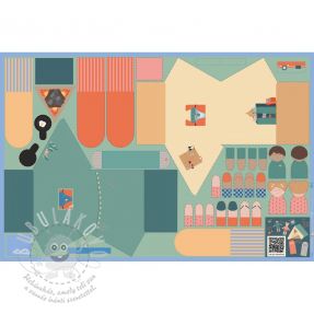 Pamutvászon Lets go camping PANEL digital print