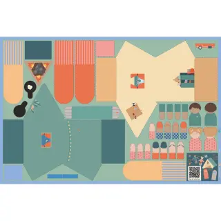 Pamutvászon Lets go camping PANEL digital print