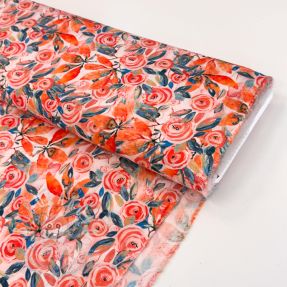 Viszkóz RAYON POPLIN Printed Rosie design B