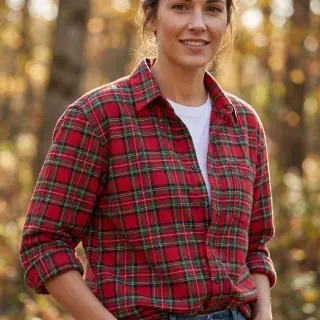 Pamutvászon LIGHT FLANNEL Check design G