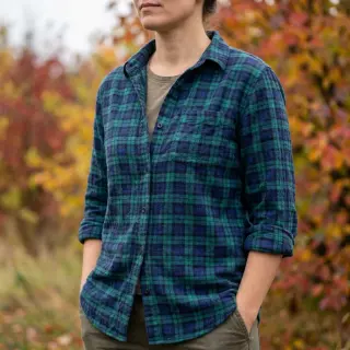 Pamutvászon LIGHT FLANNEL Check design A