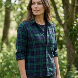 Pamutvászon LIGHT FLANNEL Check design B
