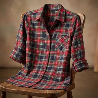 Pamutvászon LIGHT FLANNEL Check design C