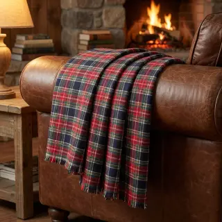 Pamutvászon LIGHT FLANNEL Check design C