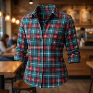 Pamutvászon LIGHT FLANNEL Check design E