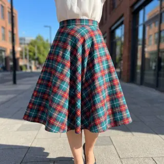 Pamutvászon LIGHT FLANNEL Check design E