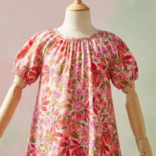 Viszkóz RAYON POPLIN Printed Rosie design A