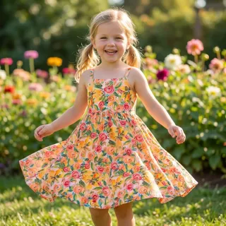Viszkóz RAYON POPLIN Printed Rosie design C