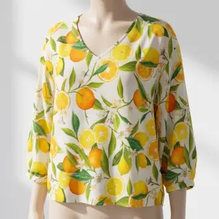 Viszkóz RAYON POPLIN Fruity design D