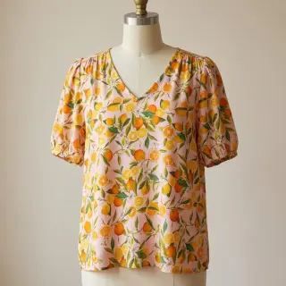 Viszkóz RAYON POPLIN Fruity design F