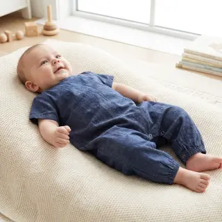 Pamutvászon JEANS Chambre dark blue
