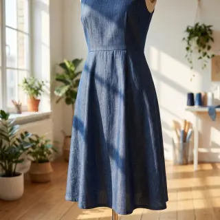 Pamutvászon JEANS Chambre dark blue