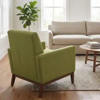 Pamutvászon TWILL soft brushed lime