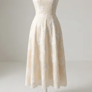 Pamutvászon EMBROIDERY Bellagio cream