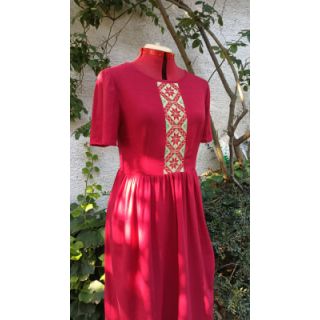 Lenvászon előmosott dark red