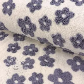 Kabát anyag TEDDY Flower power lavender