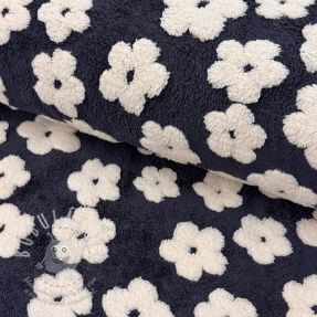 Kabát anyag TEDDY Flower power off white