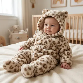 Kabát anyag TEDDY Panthera light brown