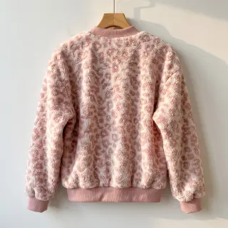 Kabát anyag TEDDY Panthera old pink