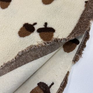 Kabát anyag TEDDY JACQUARD Acorns