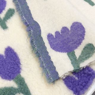 Kabát anyag TEDDY JACQUARD Tulips off white