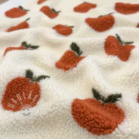 Kabát anyag TEDDY JACQUARD Apples