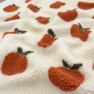 Kabát anyag TEDDY JACQUARD Apples