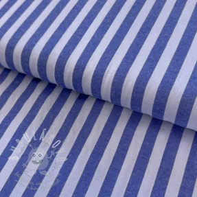 Pamutvászon YARN DYED BIG Stripes blue