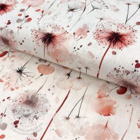 Viszkóz lenvászonnal Flower sea design C