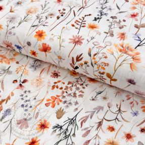 Viszkóz lenvászonnal Flower sea design B