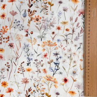 Viszkóz lenvászonnal Flower sea design B