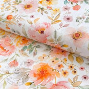 Viszkóz lenvászonnal Floral design A