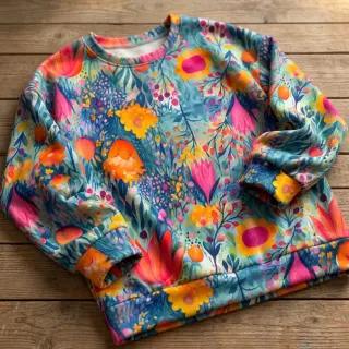 Jersey VISCOSE LYCRA HEAVY Tulips design E
