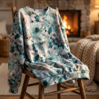 Jersey VISCOSE LYCRA HEAVY Classic flowers design B