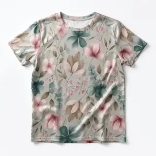 Jersey VISCOSE LYCRA HEAVY Classic flowers design C