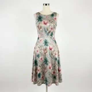 Jersey VISCOSE LYCRA HEAVY Classic flowers design C