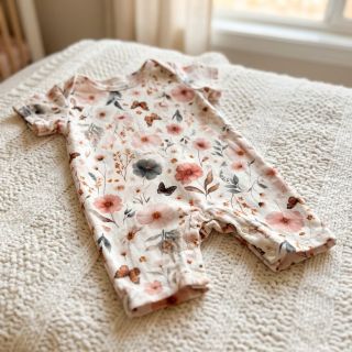 Viszkóz lenvászonnal Flower sea design D