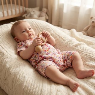 Viszkóz lenvászonnal Floral design C