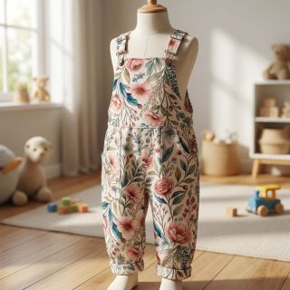 Viszkóz lenvászonnal Floral design D